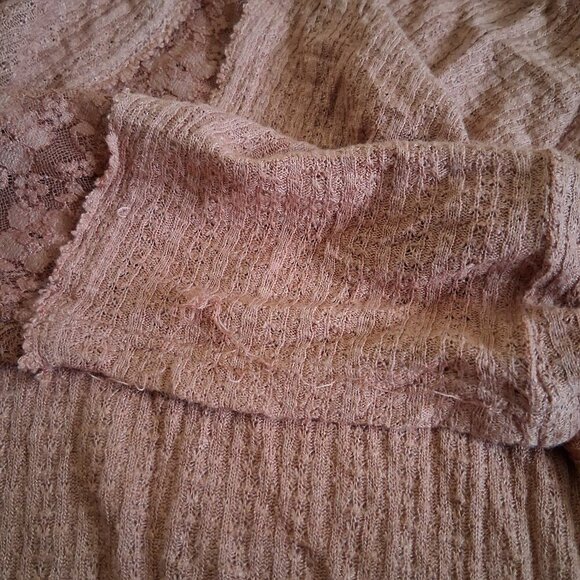 Lucky Brand Women's XL Terracotta Lace Henley Swing Top - Picture 14 of 14